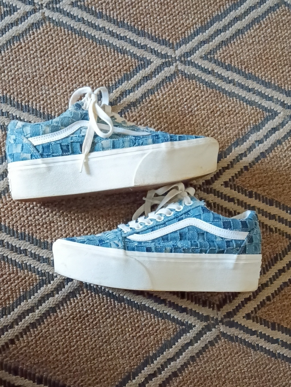 Women's Vans Platform Sneakers with White Stripe